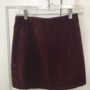 abercrombie & fitch women’s wine couderoy skirt